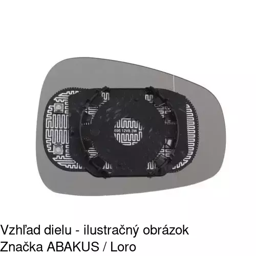 Sklo vonkajšieho zrkadla s držiakom 1411546M /POLCAR/ - obr. 1