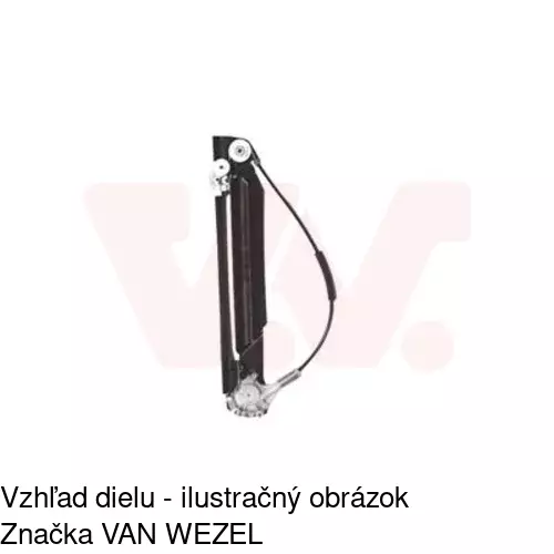 Mechanizmus sťahovania okna elektrický bez motora 2016PSG5 /POLCAR/ - obr. 5