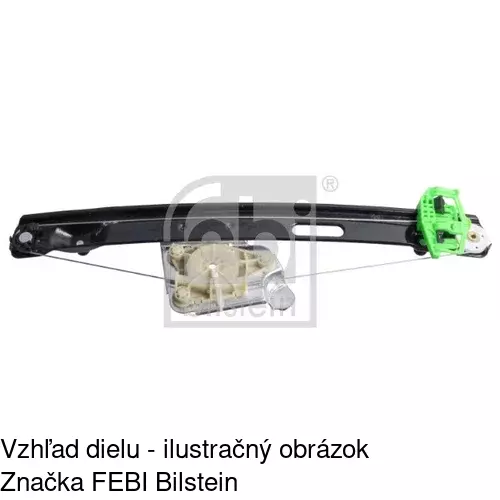 Mechanizmus sťahovania okna elektrický bez motora 2040PSG4E /POLCAR/ - obr. 4