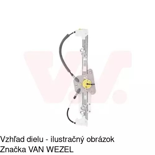 Mechanizmus sťahovania okna elektrický bez motora 2333PSG4E /POLCAR/ - obr. 2