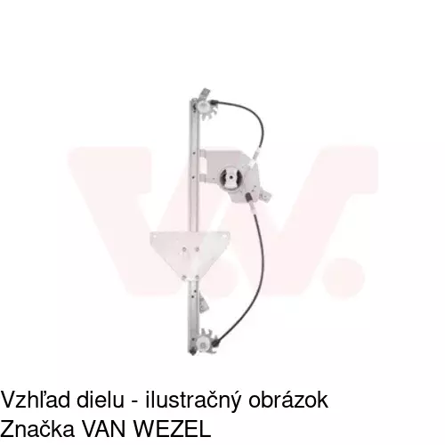 Elektrický mechanizmus okna dverí 2352PSE2 /POLCAR/ - obr. 2