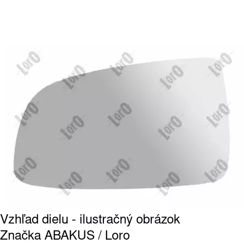 Sklo vonkajšieho zrkadla s držiakom 2504544E /POLCAR/ - obr. 3