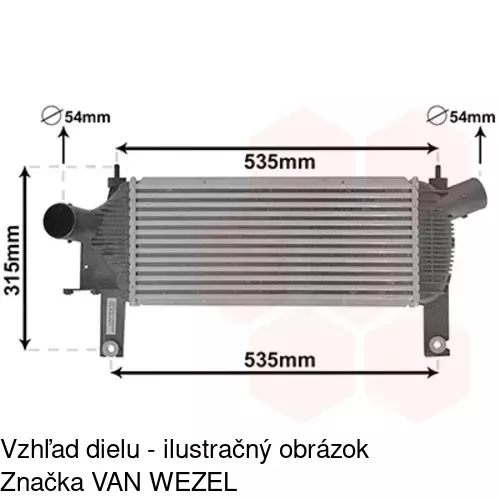 Chladiče vzduchu (Intercoolery) 2782J81X /POLCAR/ - obr. 1