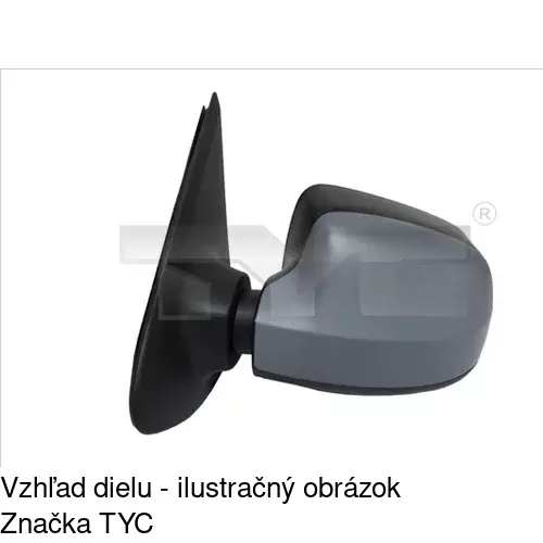 Sklo vonkajšieho zrkadla s držiakom 2801544M /POLCAR/ - obr. 4