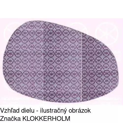 Sklo vonkajšieho zrkadla s držiakom 3024556M /POLCAR/ - obr. 5