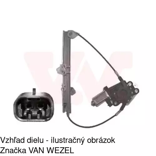 Mechanizmus sťahovania okna elektrický bez motora 3024PSG3E /POLCAR/ - obr. 3