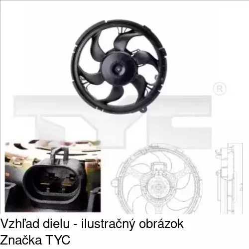 Ventilátory chladičov 303023W3 /POLCAR/
