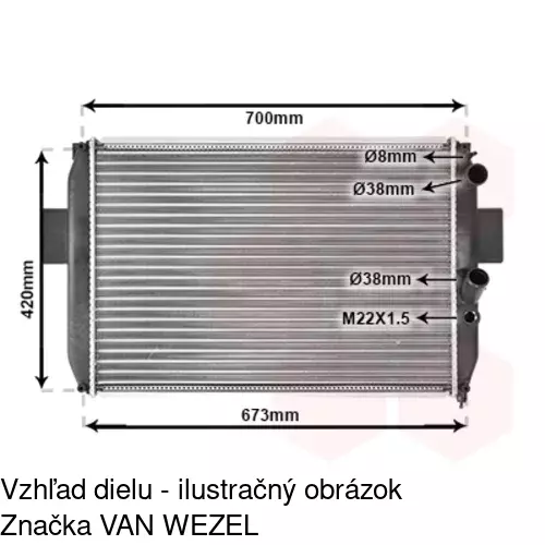 Chladiče vody 305008A6 /POLCAR/ - obr. 3