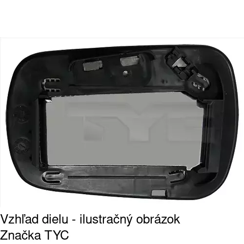 Sklo vonkajšieho zrkadla s držiakom 3257551M /POLCAR/ - obr. 1