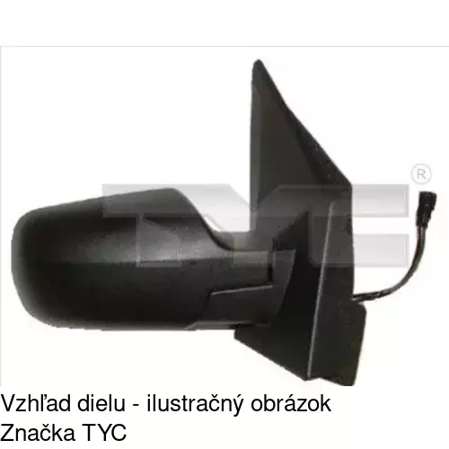 Sklo vonkajšieho zrkadla s držiakom 3257553M /POLCAR/ - obr. 5