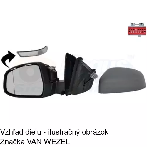 Vonkajšie zrkadlo 32D1514E /POLCAR/ - obr. 3