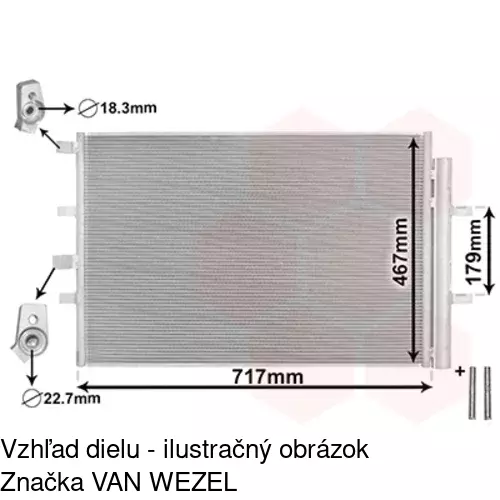 Chladiče klimatizácie 32N1K8C1 /POLCAR/ - obr. 2