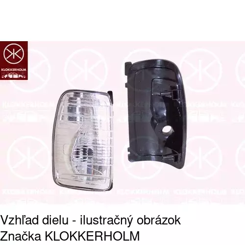 Sklo vonkajšieho zrkadla s držiakom 32N2555M /POLCAR/ - obr. 3