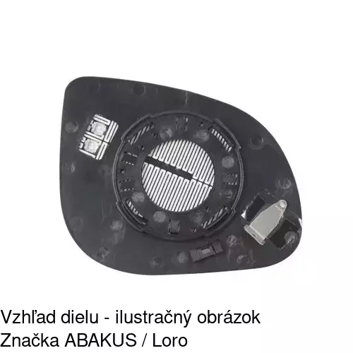 Sklo vonkajšieho zrkadla s držiakom 4017545E /POLCAR/ - obr. 2