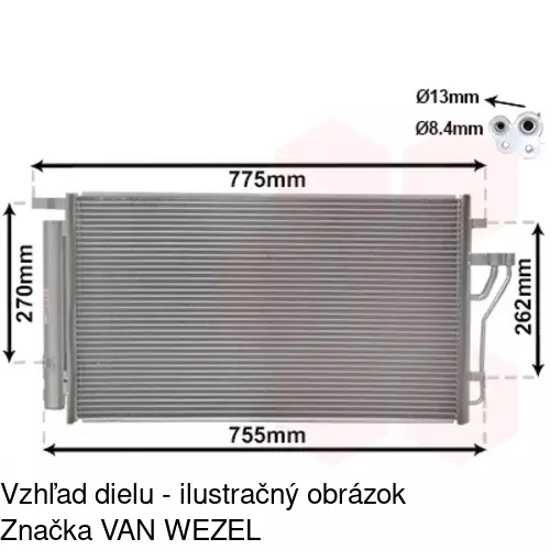 Chladiče klimatizácie 4048K84X /POLCAR/ - obr. 2