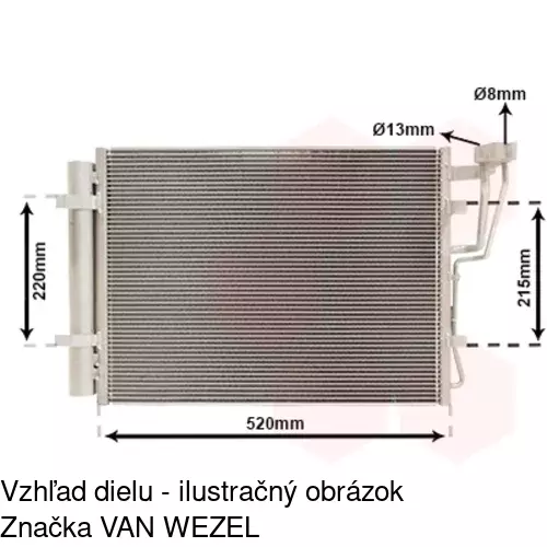 Chladiče klimatizácie 40L1K8C2S /POLCAR/ - obr. 1