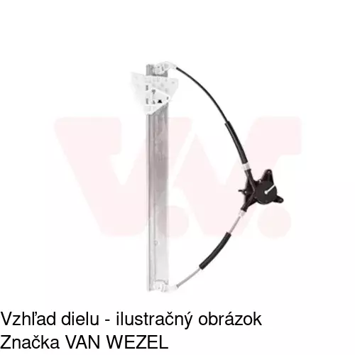 Mechanizmus sťahovania okna elektrický bez motora POLCAR 4519PSG2