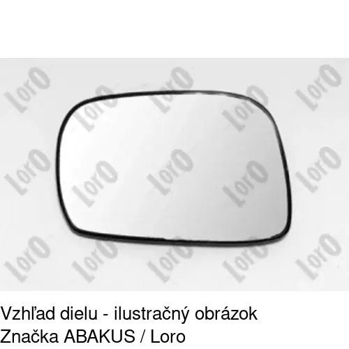 Sklo vonkajšieho zrkadla s držiakom 4525546E /POLCAR/ - obr. 2