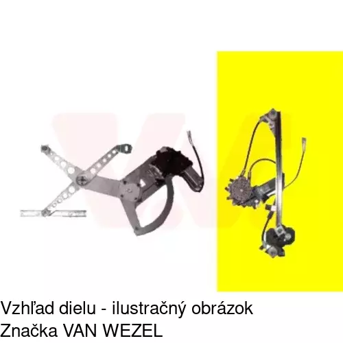Elektrický mechanizmus okna dverí 5002PSE4 /POLCAR/ - obr. 1