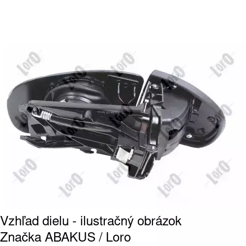 Sklo vonkajšieho zrkadla s držiakom 5003555E /POLCAR/ - obr. 1
