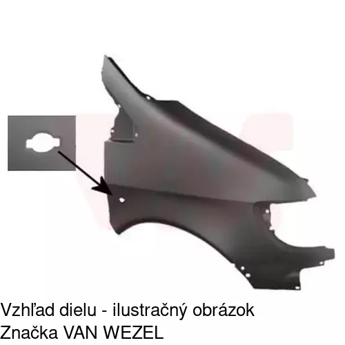 Predný blatník 501202 /POLCAR/ - obr. 2