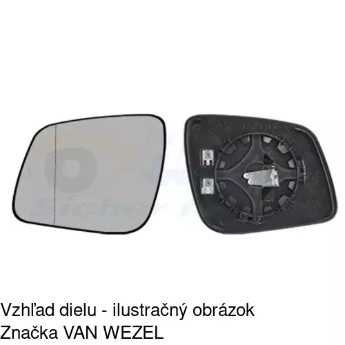 Sklo vonkajšieho zrkadla s držiakom 5021545M /POLCAR/ - obr. 4