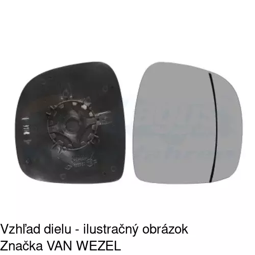 Sklo vonkajšieho zrkadla s držiakom 5040556M /POLCAR/ - obr. 1