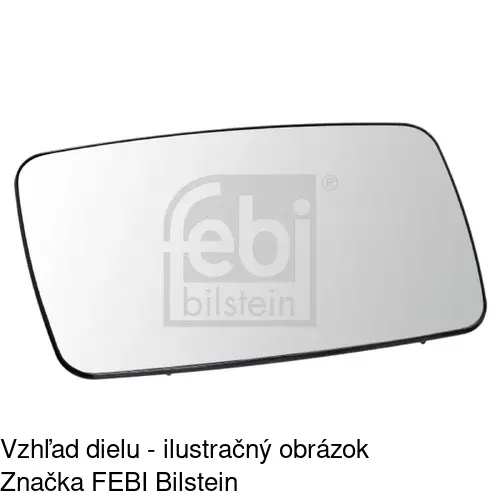 Sklo vonkajšieho zrkadla s držiakom 5062541M /POLCAR/ - obr. 4
