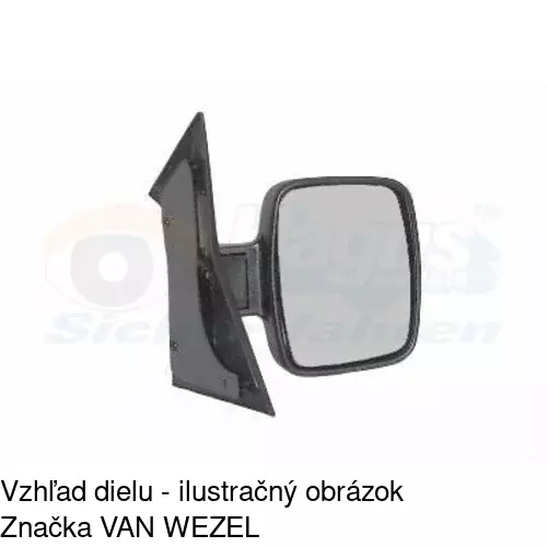 Sklo vonkajšieho zrkadla s držiakom 5062552E /POLCAR/ - obr. 5