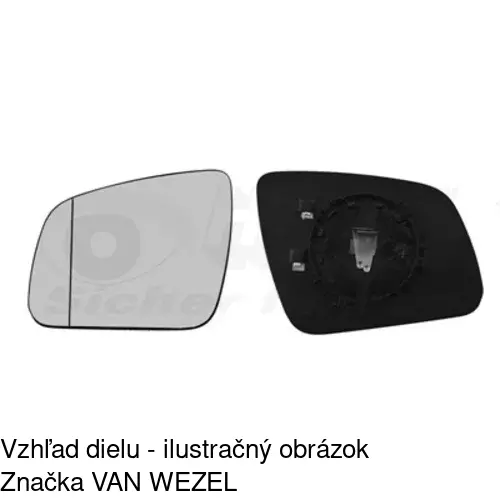 Sklo vonkajšieho zrkadla s držiakom 5070542M /POLCAR/ - obr. 4