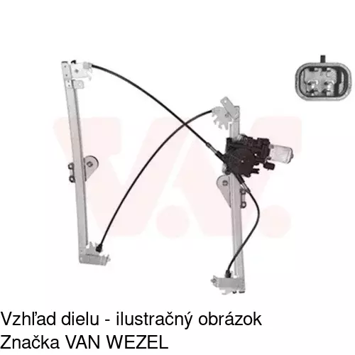 Elektrický mechanizmus okna dverí 5098PSE1E /POLCAR/ - obr. 2