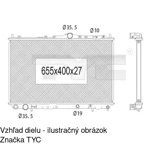 Chladiče vody 521008A3 /POLCAR/ - obr. 1