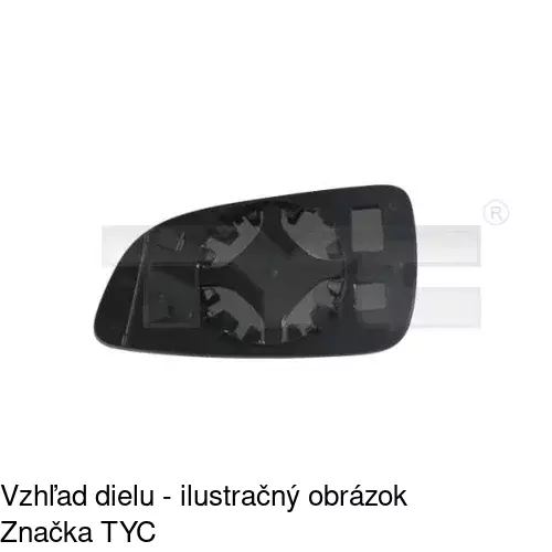 Sklo vonkajšieho zrkadla s držiakom 5509554E /POLCAR/ - obr. 1