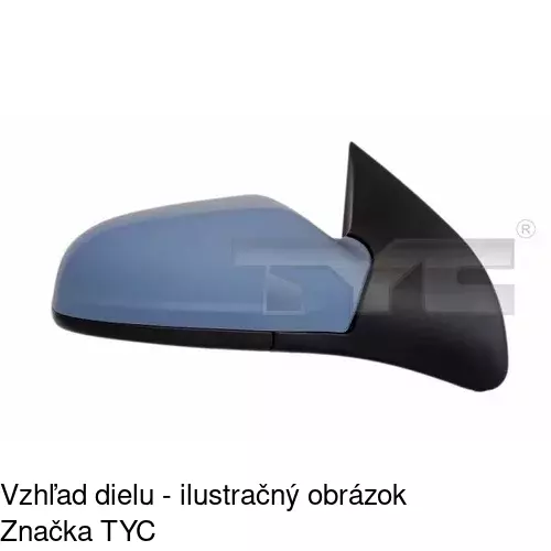 Sklo vonkajšieho zrkadla s držiakom 5509555E /POLCAR/ - obr. 4