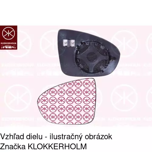 Sklo vonkajšieho zrkadla s držiakom 5546554M /POLCAR/ - obr. 3