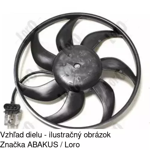 Ventilátor bez krytu / podpery 555623U5 /POLCAR/ - obr. 3