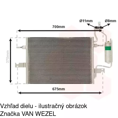 Chladiče klimatizácie 5559K8C1S /POLCAR/ - obr. 3