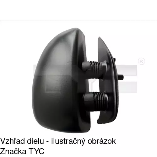 Sklo vonkajšieho zrkadla s držiakom 5702549E /POLCAR/ - obr. 3