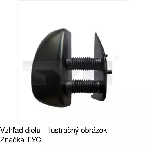 Sklo vonkajšieho zrkadla s držiakom 5702558M /POLCAR/ - obr. 2