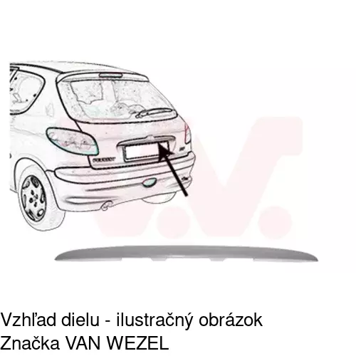Lišta krytu batožinového priestoru 572391 /POLCAR/ - obr. 1