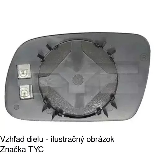 Sklo vonkajšieho zrkadla s držiakom 5748551M /POLCAR/ - obr. 1