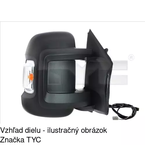 Sklo vonkajšieho zrkadla s držiakom 5770558E /POLCAR/ - obr. 1