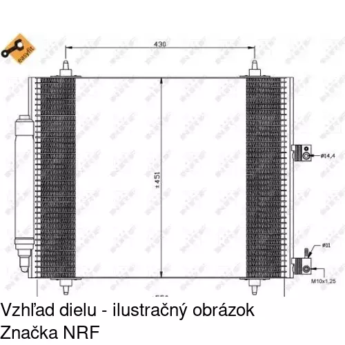Chladiče klimatizácie 5787K8C1 /POLCAR/ - obr. 1