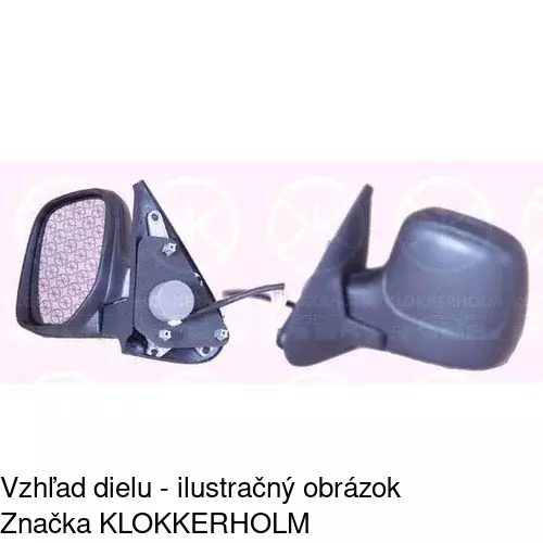 Sklo vonkajšieho zrkadla s držiakom 5790546M /POLCAR/ - obr. 5