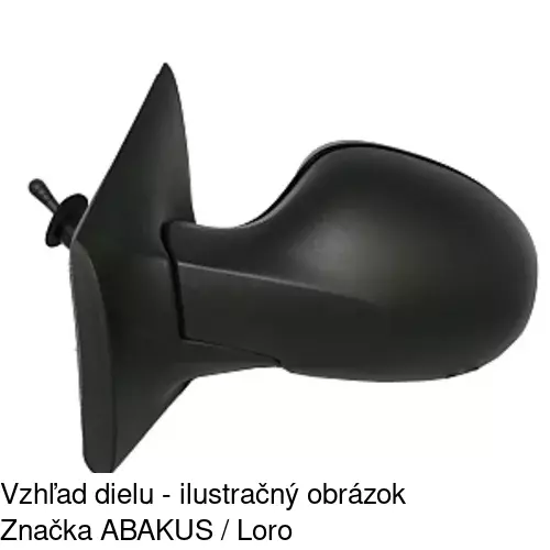 Vonkajšie zrkadlo 6001521M /POLCAR/ - obr. 4