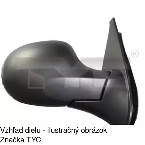 Sklo vonkajšieho zrkadla s držiakom 6001541M /POLCAR/ - obr. 4