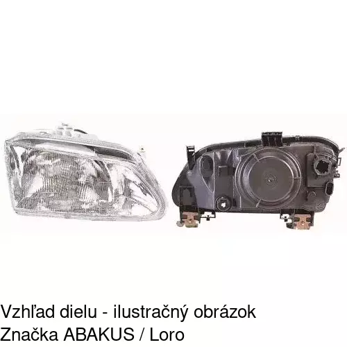 Hlavný reflektor 600710-V /POLCAR/ - obr. 2