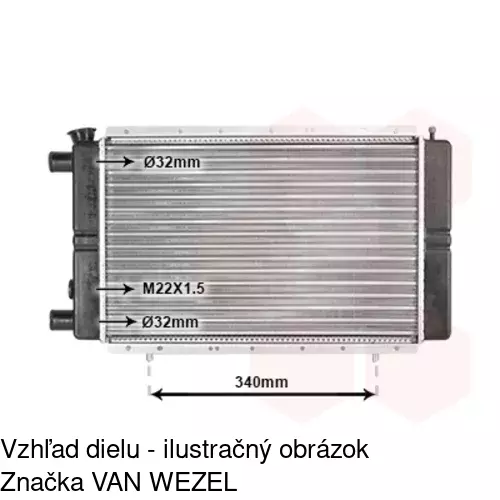 Chladiče vody 602208A0 /POLCAR/ - obr. 1