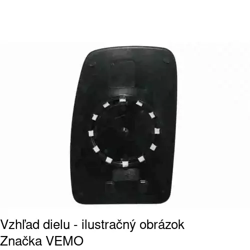Sklo vonkajšieho zrkadla s držiakom 6042544E /POLCAR/ - obr. 3
