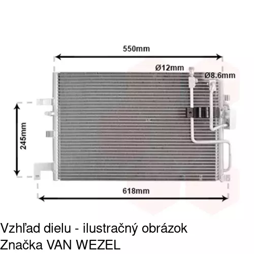 Chladiče klimatizácie 6522K8C1 /POLCAR/ - obr. 3